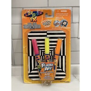 Lite Brite FX Flash Art Neon Paint Spinner Refill 5 Board 3 Marker New Old Stock